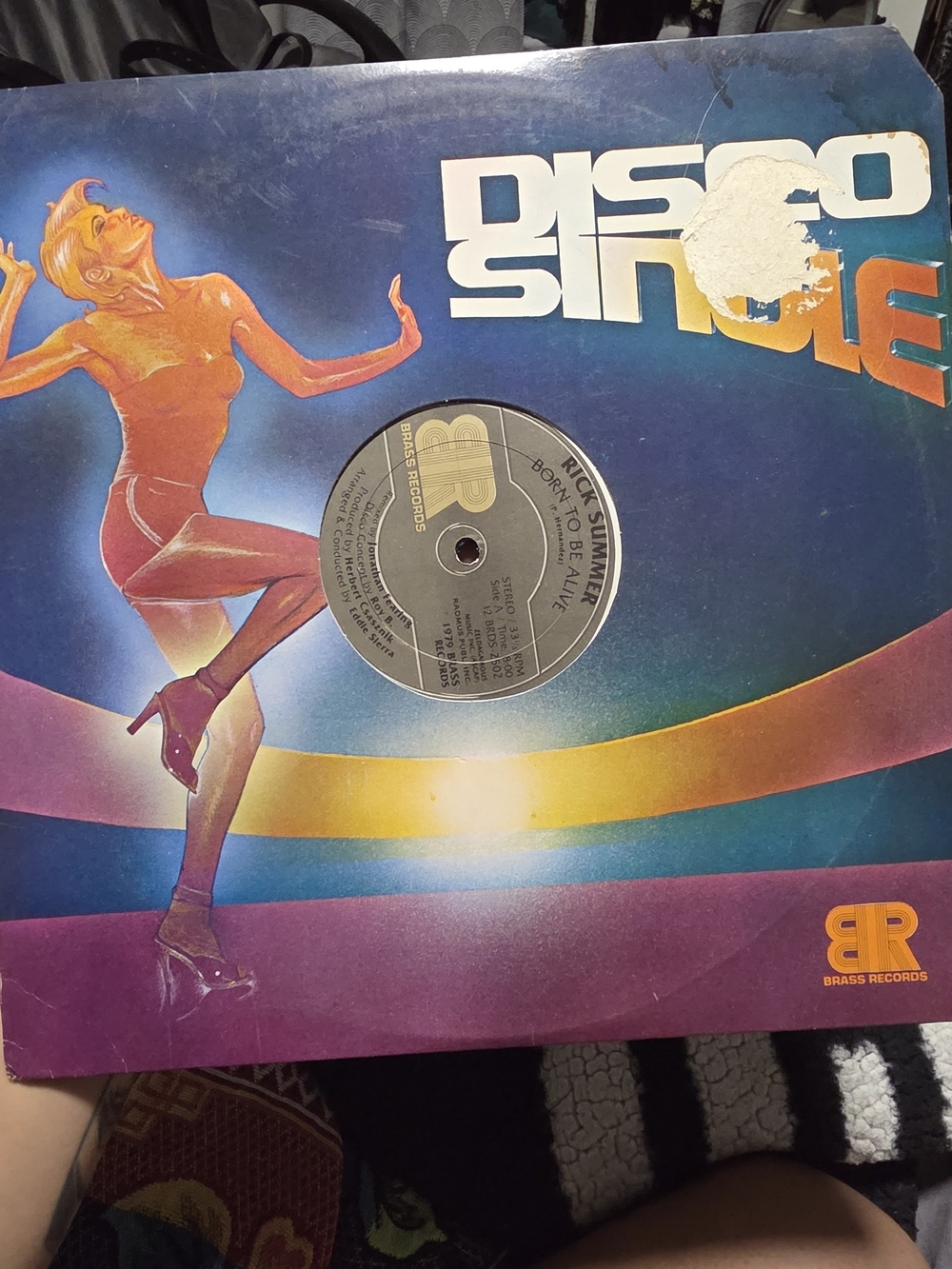 Disco Single Vintage Record Sleeve -Rick Summer - Born To Be Alive - Shake It Up